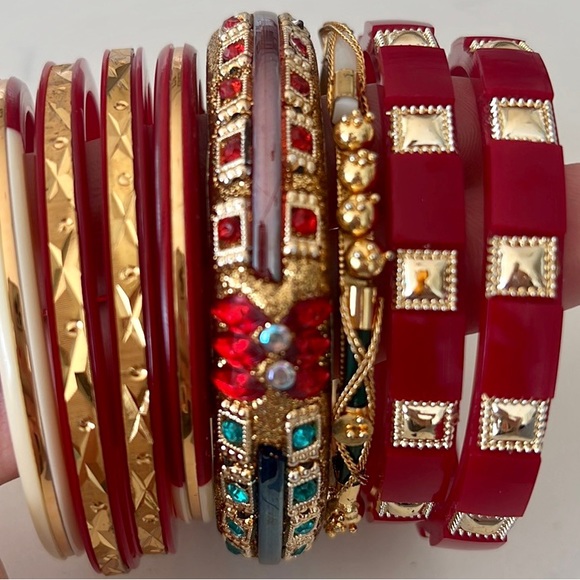 Set of 9 sparkly bangles - Picture 8 of 11